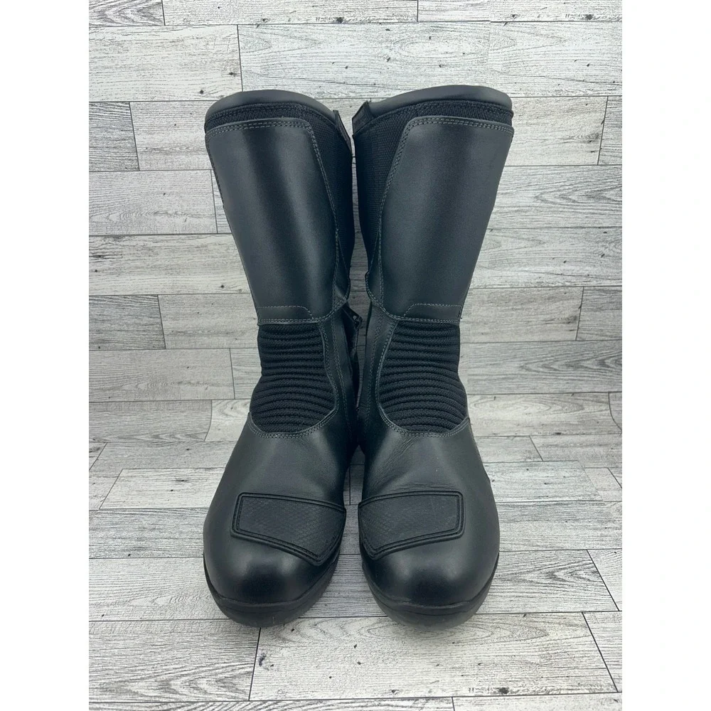 BMW Motorrad Allround Gore-Tex Black Leather Motorcycle Boots Men Sz EU40 US7.5